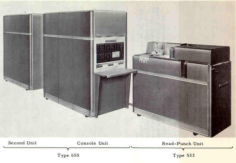 图1-1-1-2 第一代电子计算机代表机型ibm650小型机